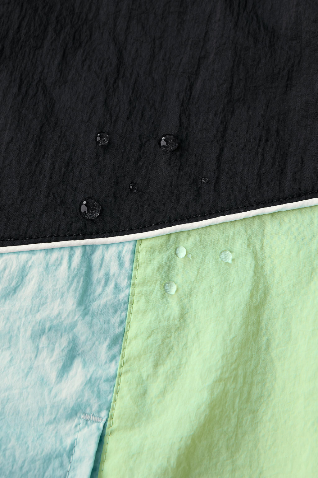 ZARA X BODY GLOVE ® LIGHTWEIGHT COLOUR BLOCK RAINCOAT  фото 7