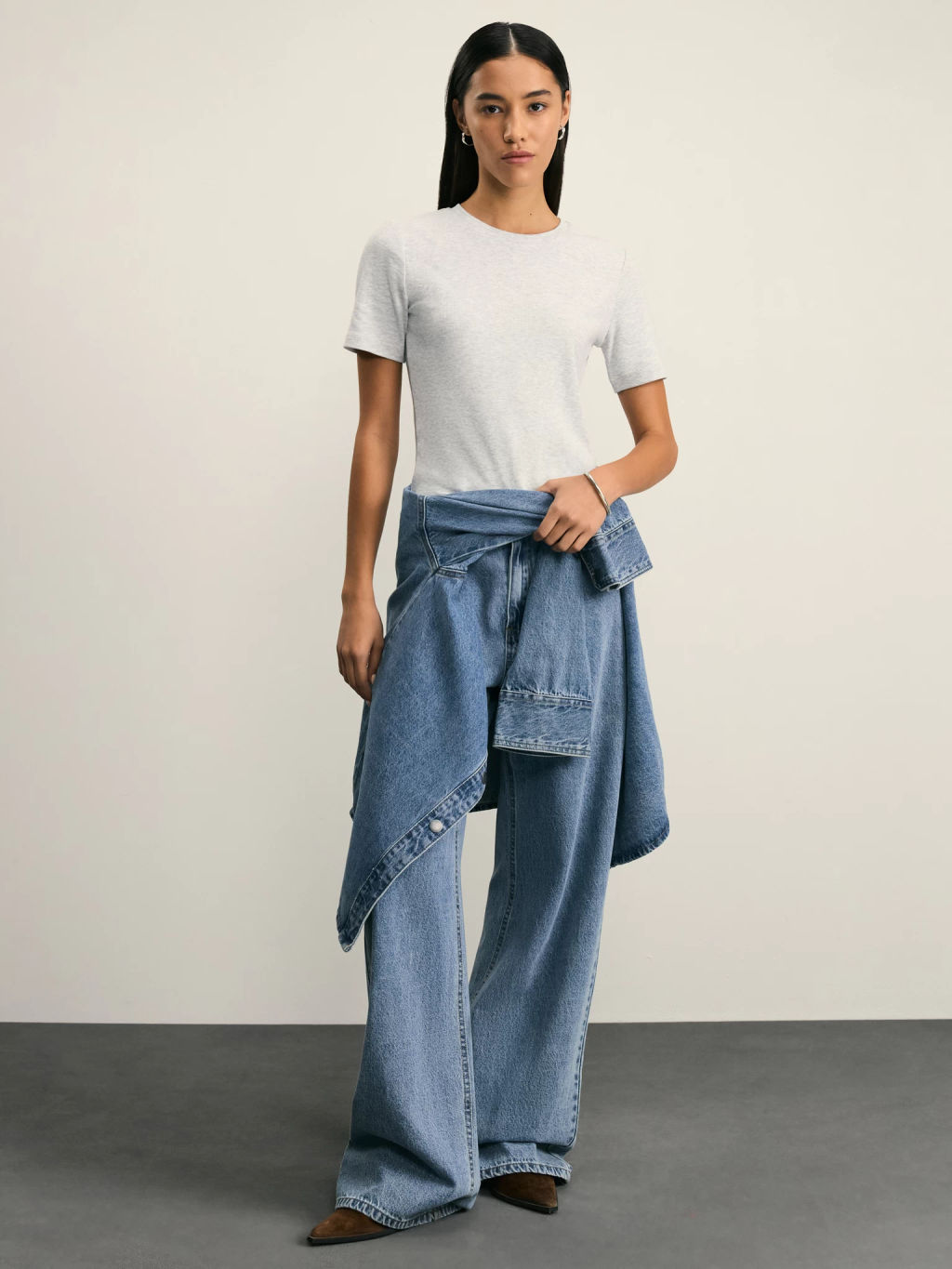 Базовая футболка в рубчик / Zarina  фото 2