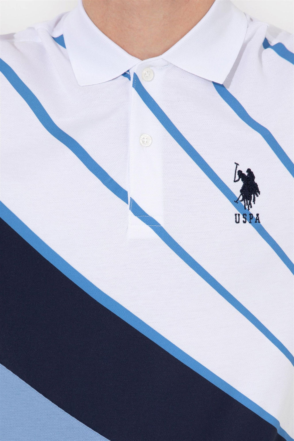 Мужская темно-синяя футболка с воротником-поло - U.s. polo assn фото 6