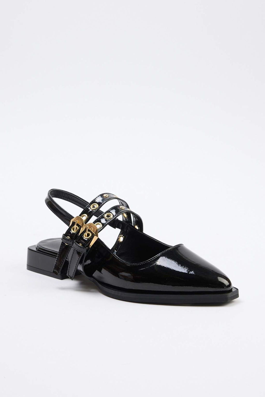 Teen Siyah Rugan Cift Bant Detayl? Kad?n Babet TAKSS26BE00010