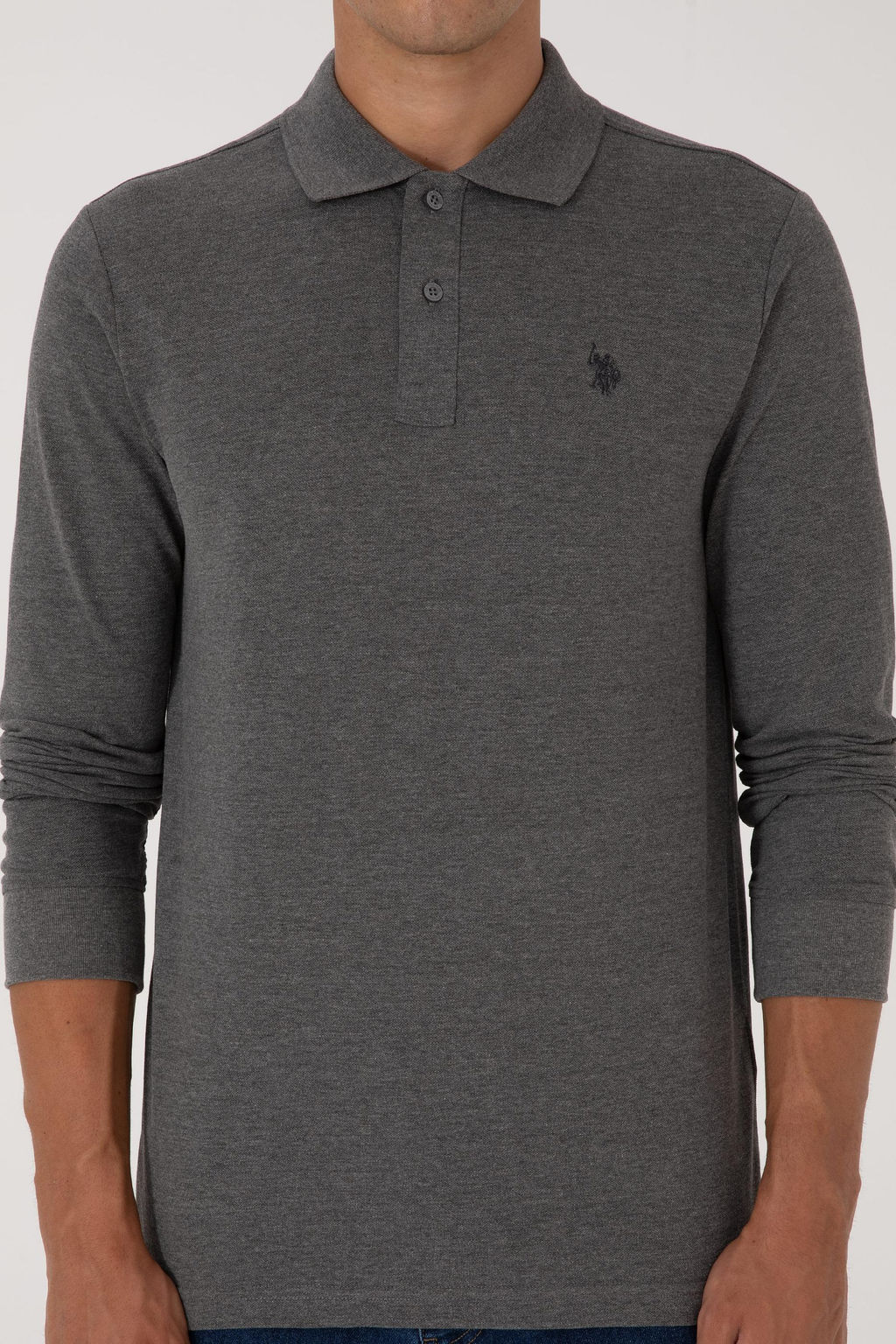 Erkek Antrasit Melanj Basic Sweatshirt Sepette S_rpriz _ndirim