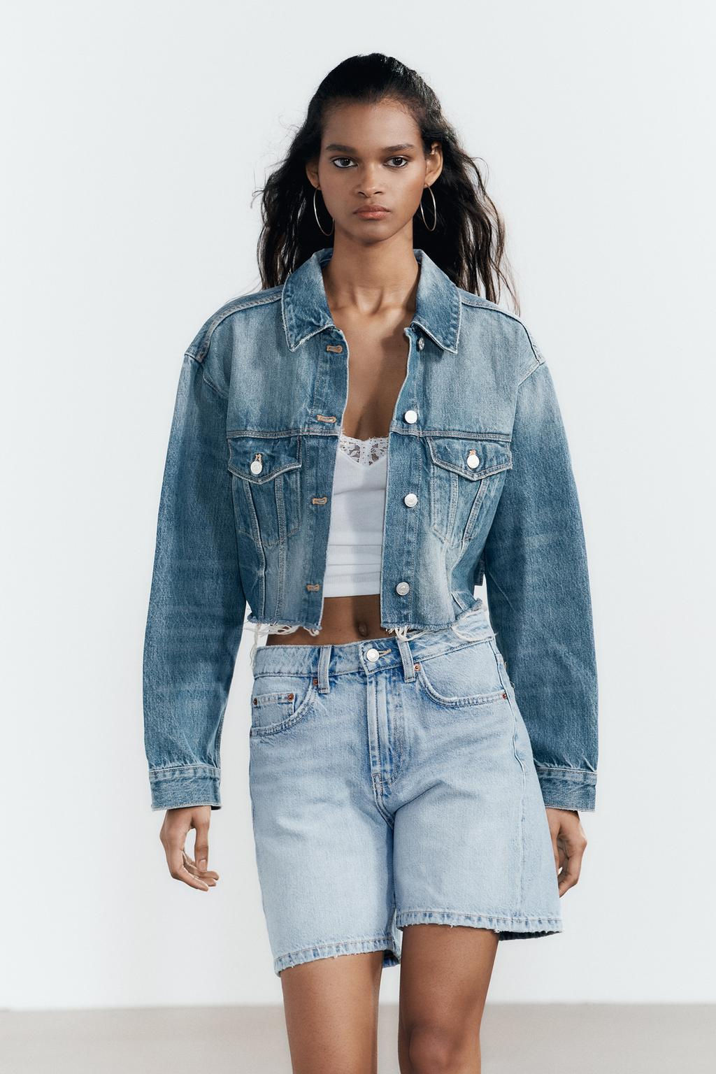 TRF MID-RISE DENIM BERMUDA SHORTS - Zara фото 5