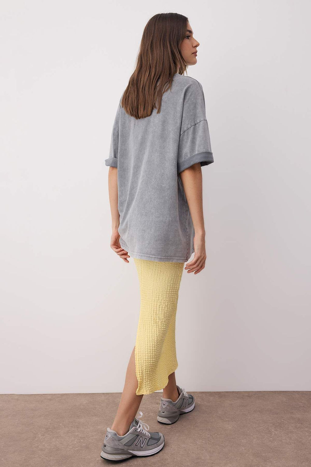 Kahverengi Dokulu Y?rtmacl? Midi Esnek Orme Etek TWOSS25ET00213 - Trendyolmilla фото 2