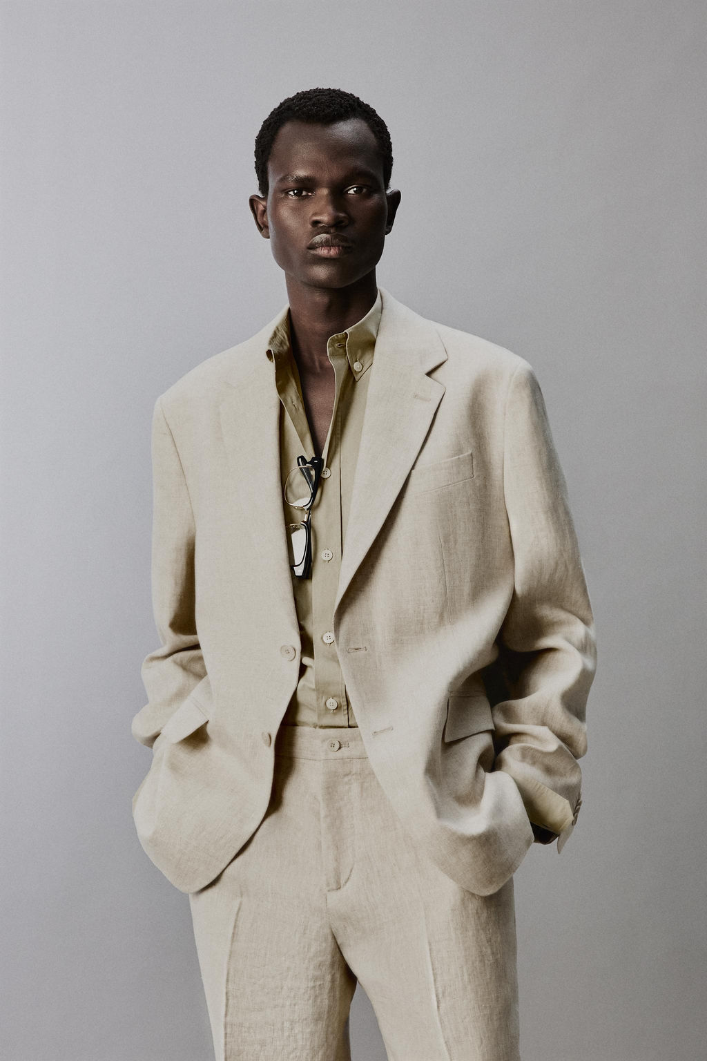 100% LINEN SUIT BLAZER - Zara фото 2