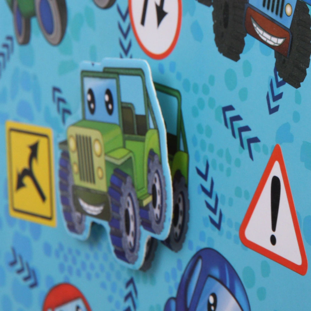 Цена за 12 шт. Пакет подарочный "Машинки" 18*23*8 см, микс