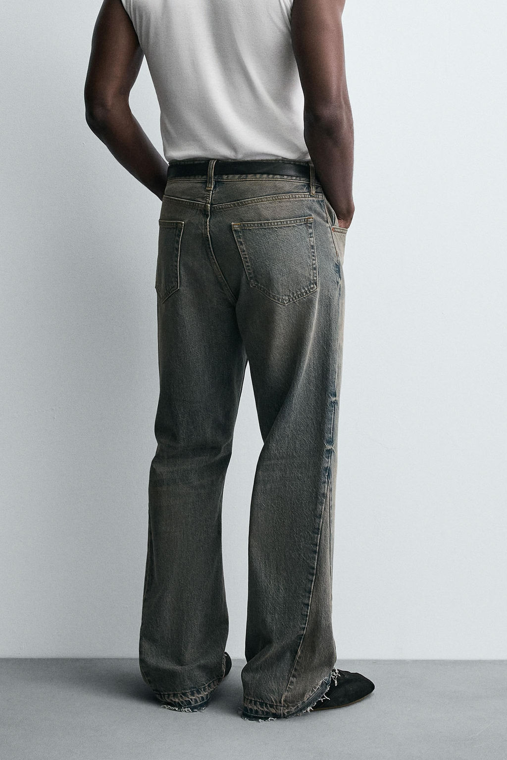 JEANS FLARE FIT / Azul / Verde - Zara фото 12