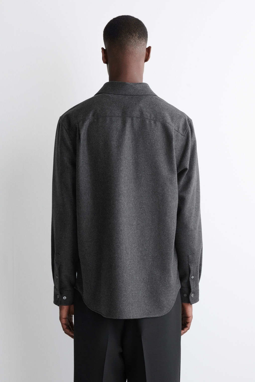 CAMISA DE FRANELA DE LANA RELAXED FIT - H&m фото 9