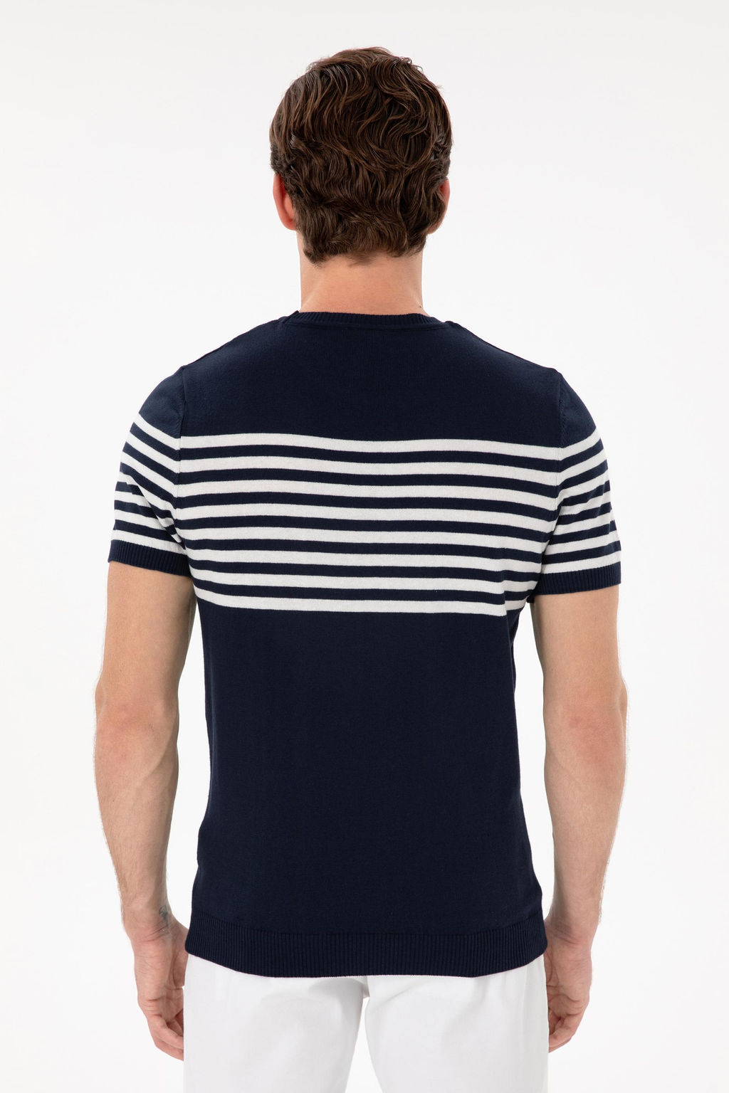 Erkek Slim Fit Bisiklet Yaka Lacivert Triko Ti__rt Sepette S_rpriz _ndirim - U.s. polo assn фото 5