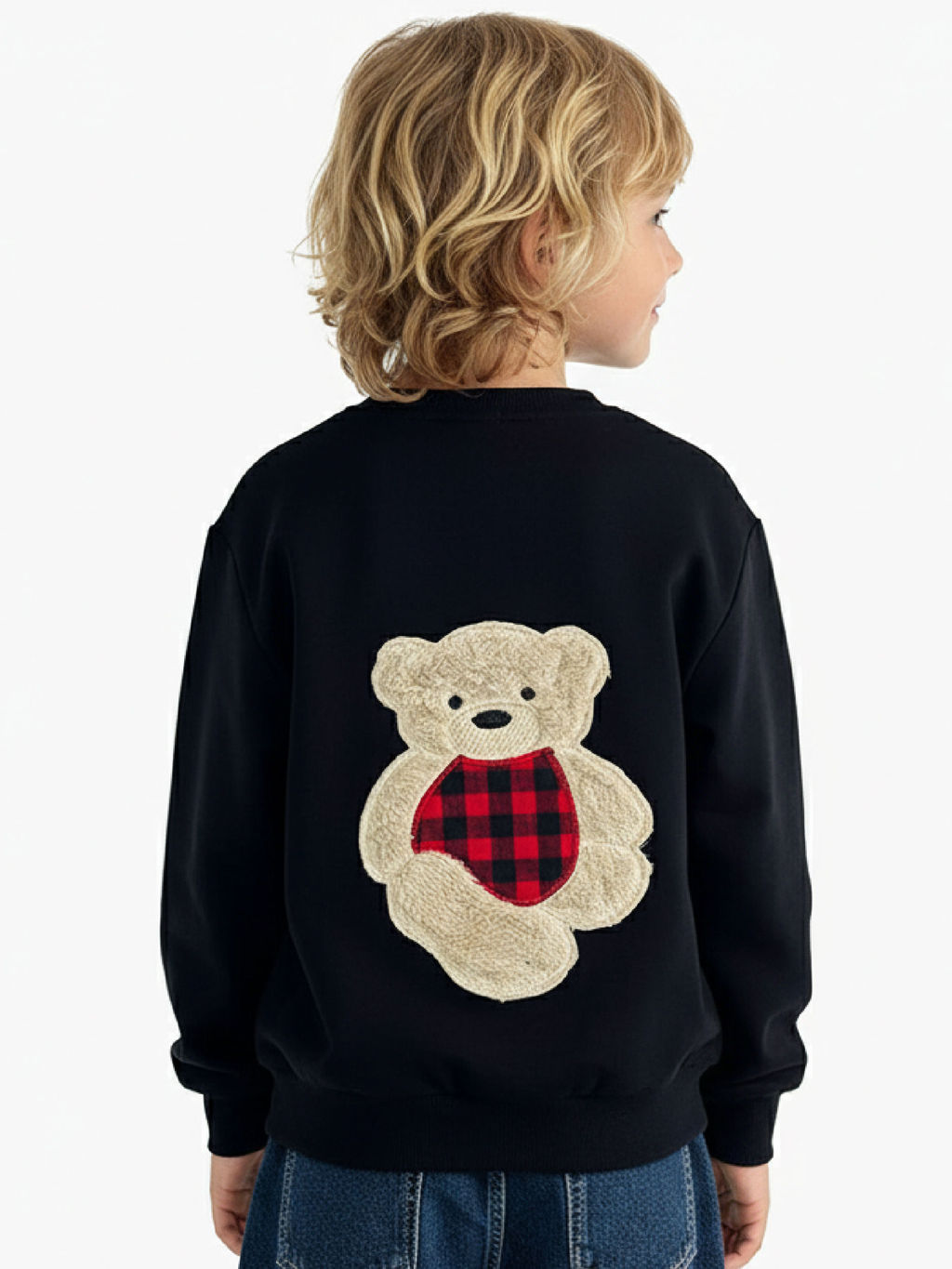 Свитшот с аппликацией 22-0533 черный|красный - Mini maxi фото 2