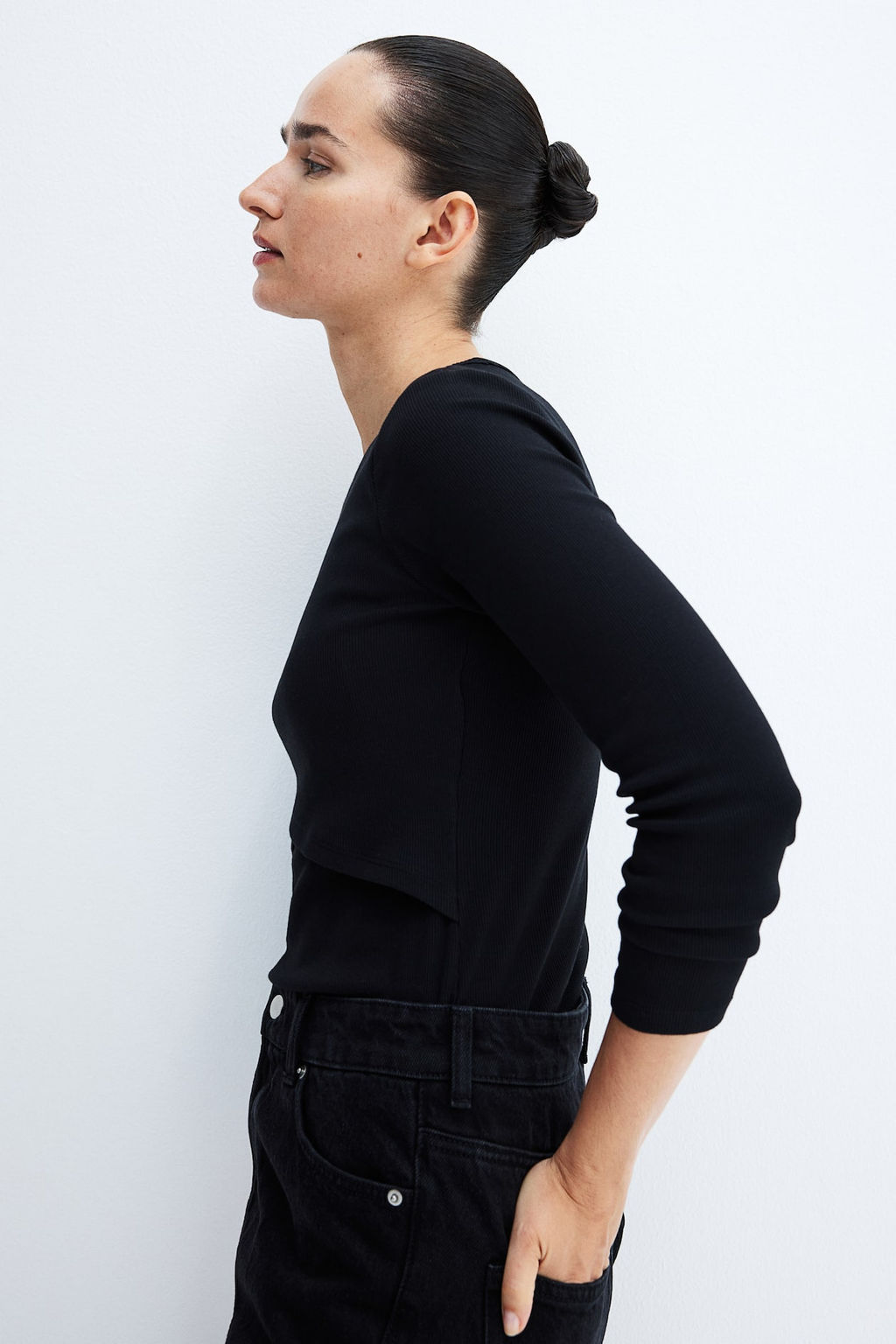 MAMA Camiseta de lactancia en canale - H&m фото 4