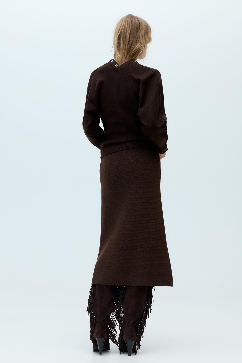 LONG KNIT SKIRT - Zara фото 5