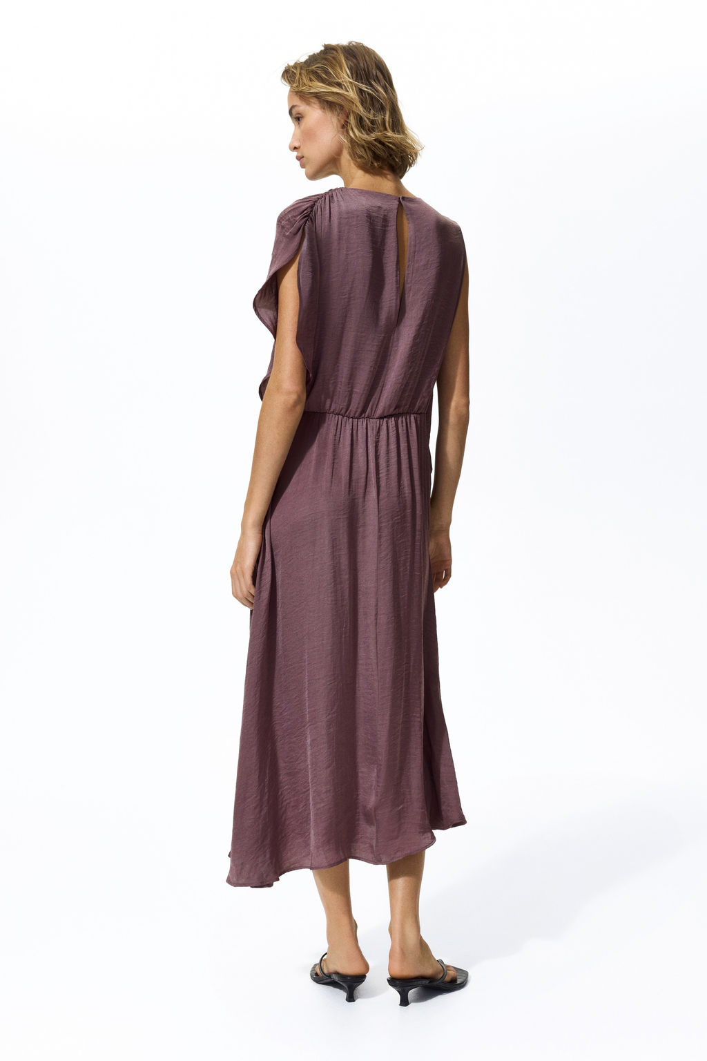 Vestido drapeado de sat?n - H&m фото 5
