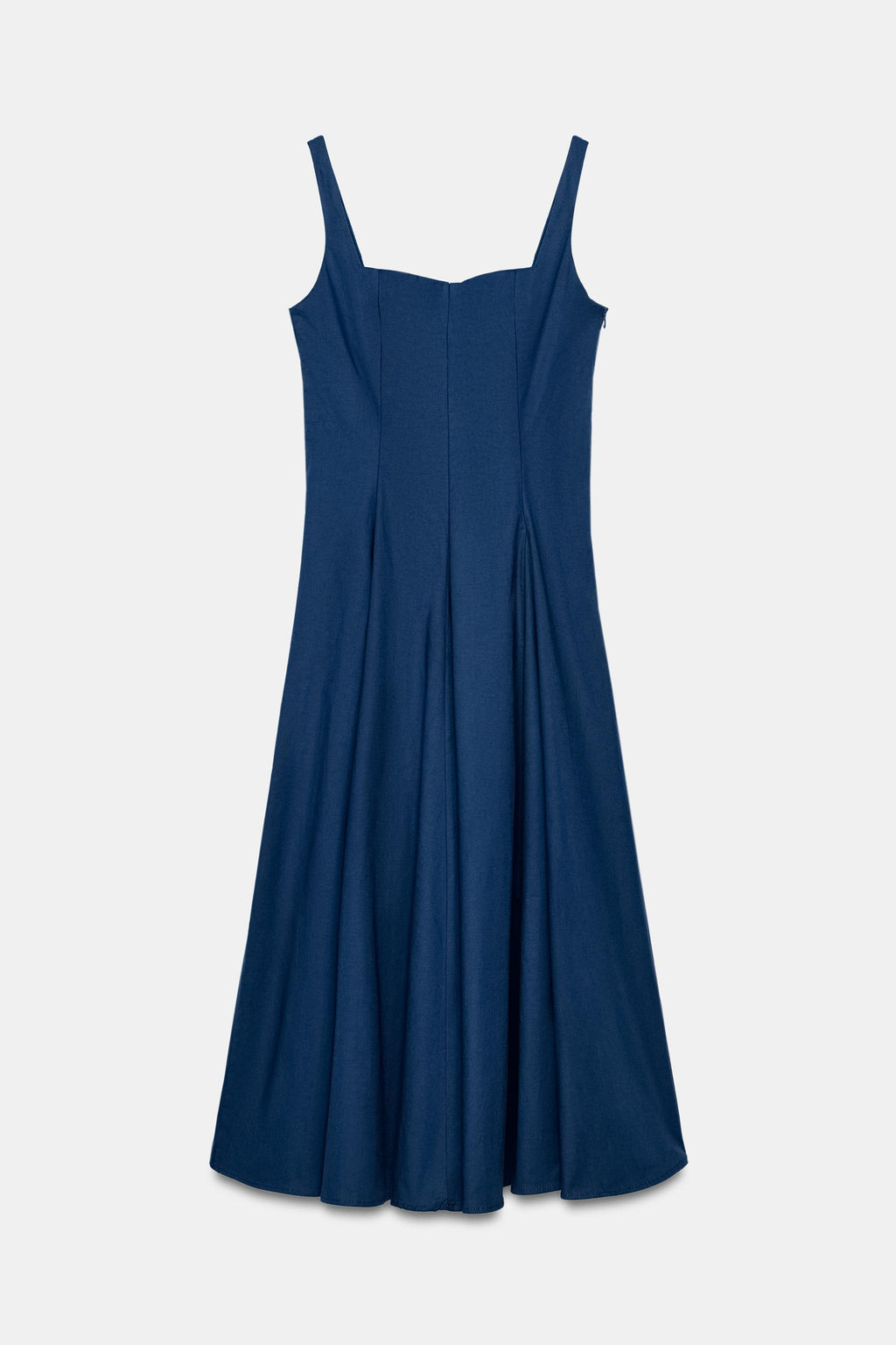 VESTIDO MIDI POPEL?N GODETS / Marino - Zara фото 4