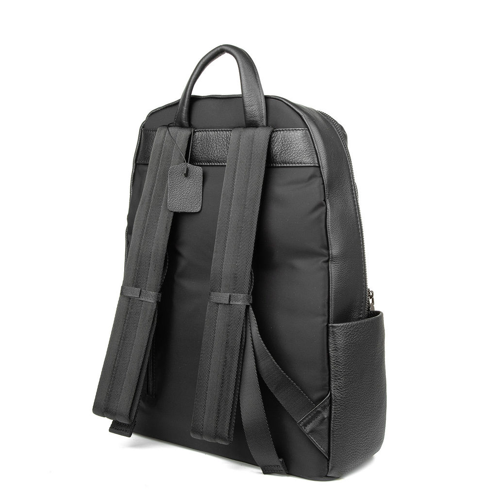 5084 black, Мужской кожаный рюкзак, Barcelo Biagi