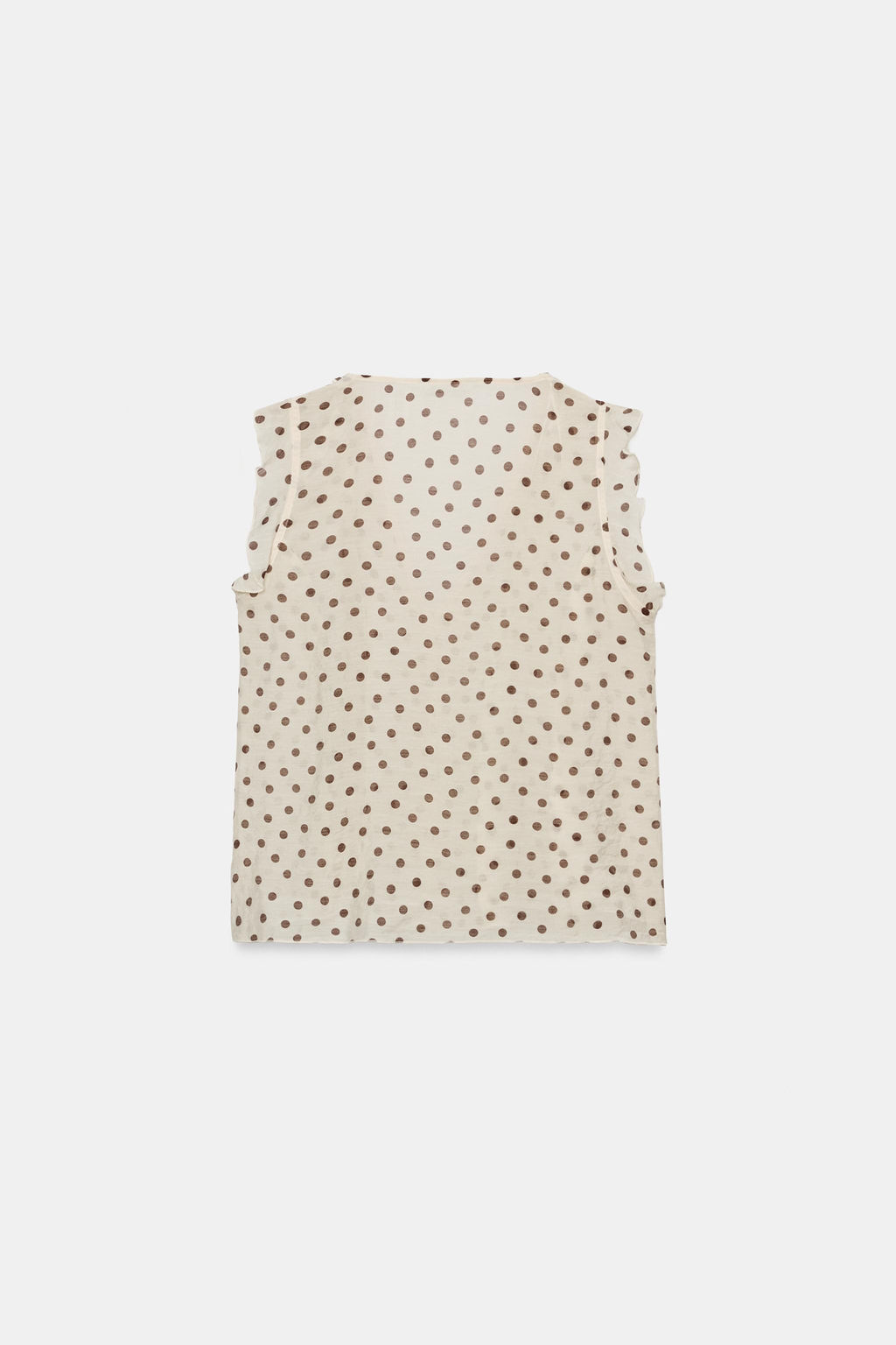 BLUSA LUNARES VOLANTES / Crudo / Marr?n - Zara фото 6