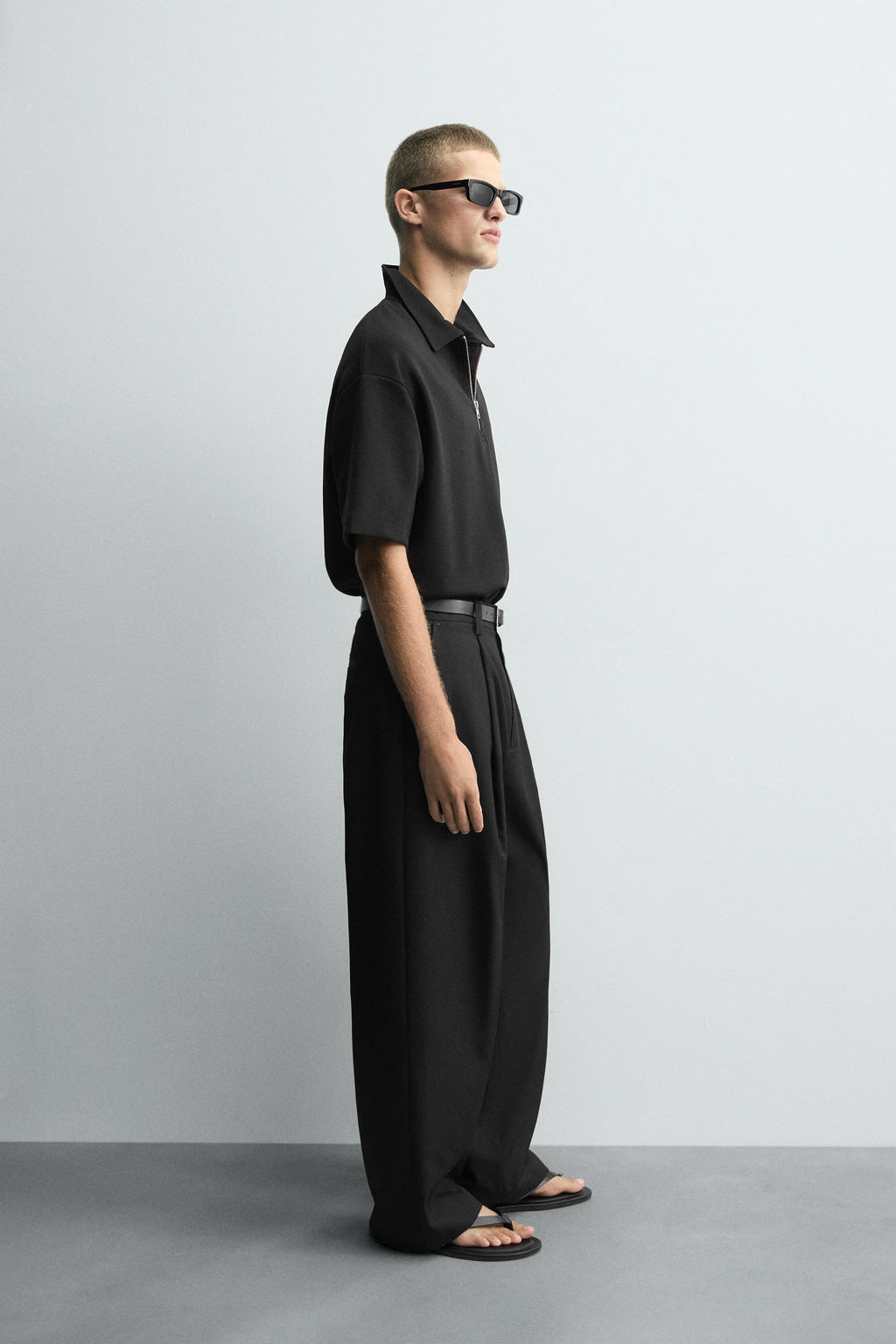 INTERLOCK ZIP-UP POLO SHIRT - Zara фото 4