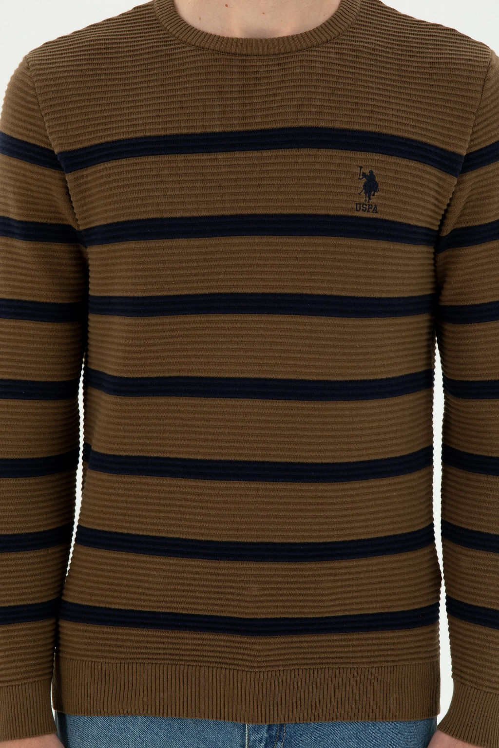 Мужской свитер цвета хаки Неожиданная скидка в корзине - U.s. polo assn фото 6