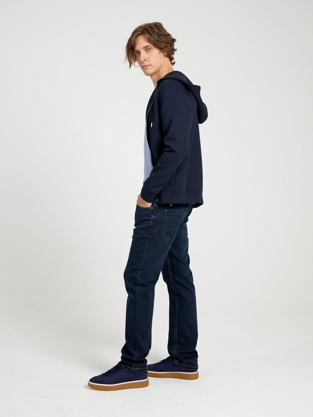 Утепленные мужские джинсы прямые кроя с начесом - Mossmore фото 3