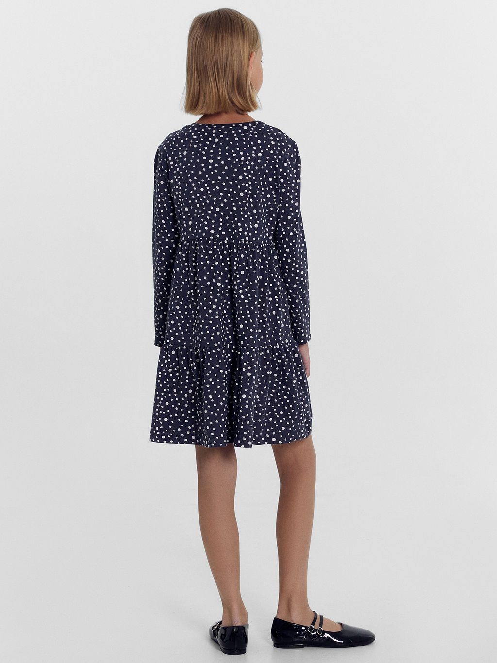 Платье для девочек темно-серое в горошек - Mark formelle фото 5