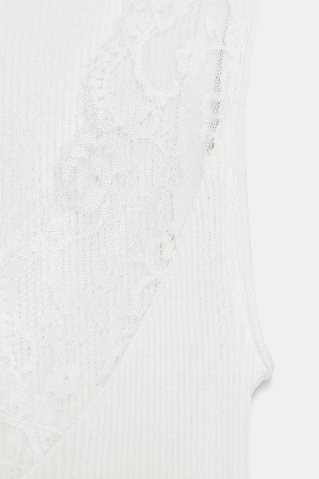 LACE RIBBED T-SHIRT - Zara фото 29