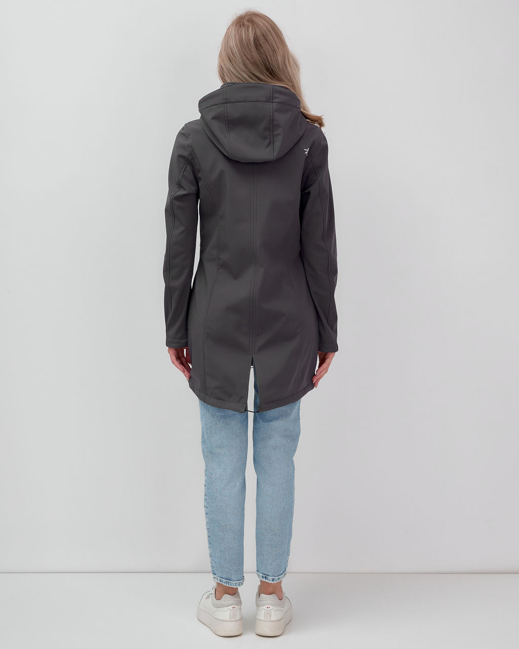 Парка спортивная женская с капюшоном softshell темно-серого цвета 9568TC - Mtforce фото 45