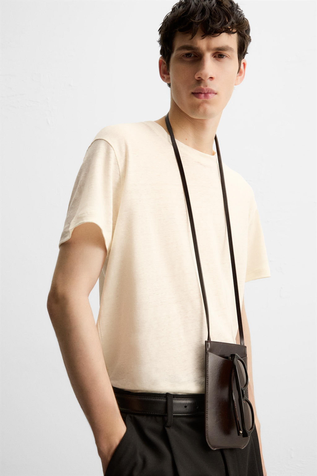 100% LINEN T-SHIRT - Zara фото 5