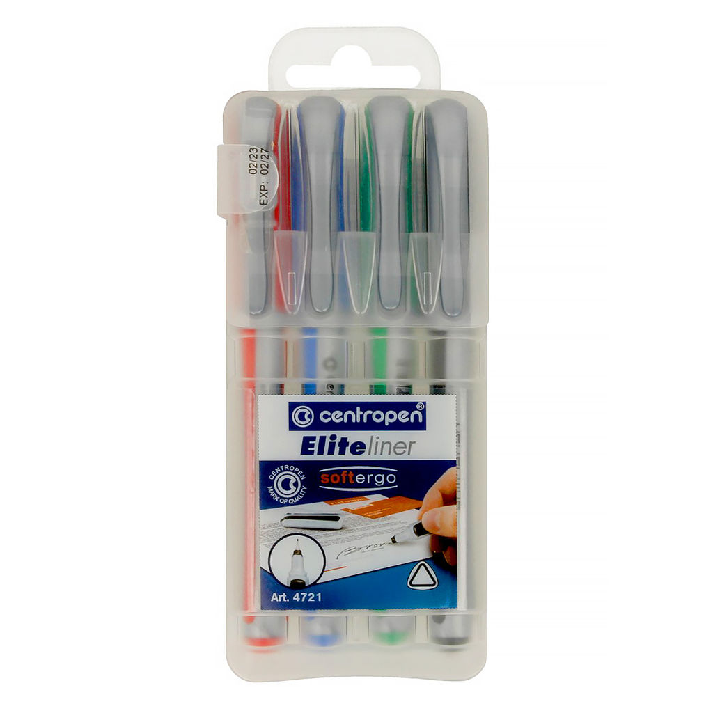 Centropen Набор линеров Elite 4721/4 0.3 мм 4 цв. 4721/4 синий