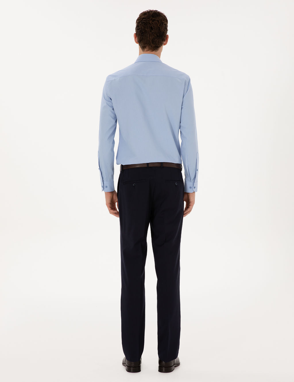 Lacivert Slim Fit %100 Y_n Kuma_ Pantolon