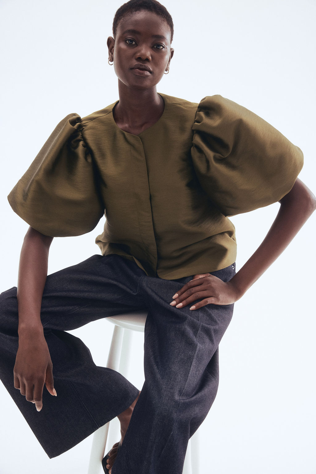 Blusa con mangas globo - H&m фото 7