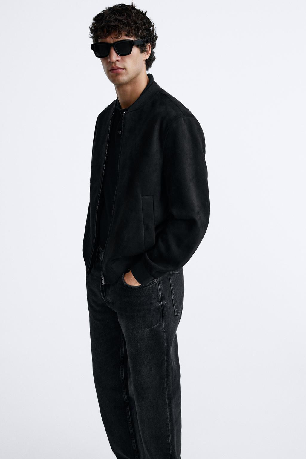 FAUX SUEDE BOMBER JACKET - Zara фото 15