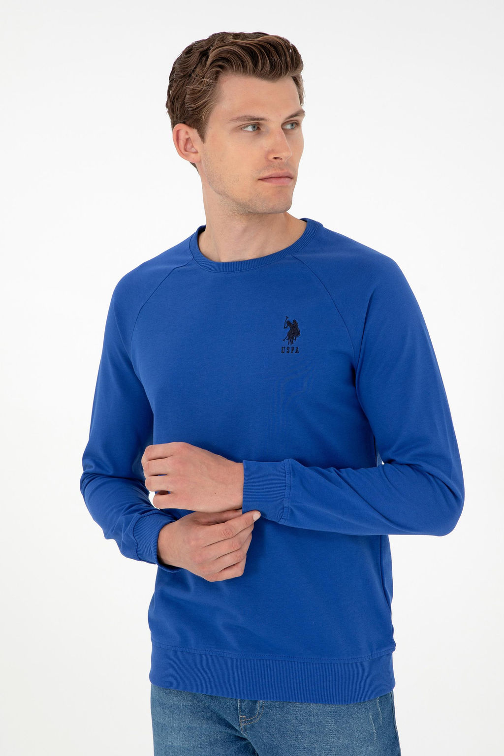 Erkek Saks Basic Sweatshirt
