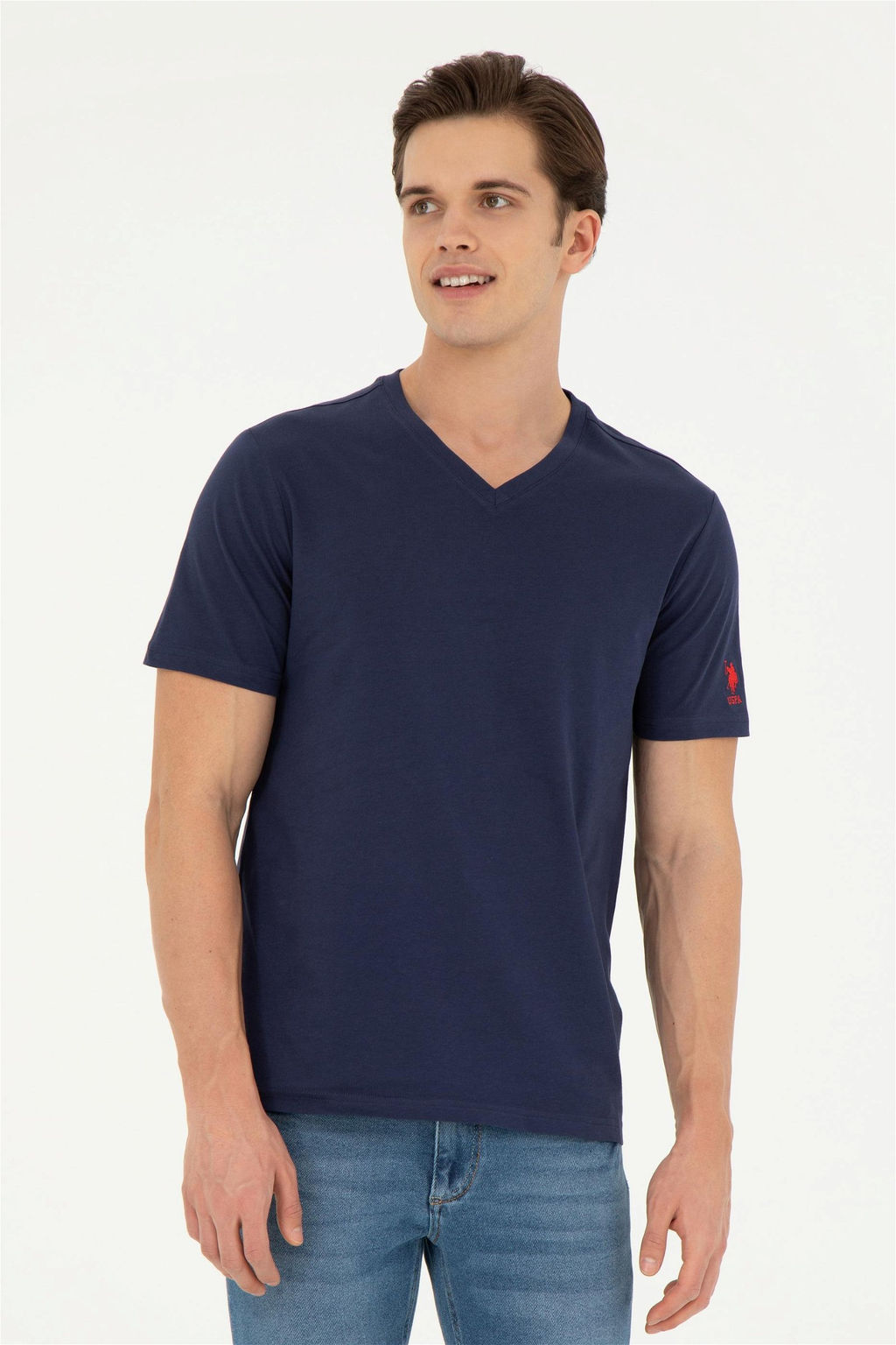Мужская темно-синяя базовая футболка - U.s. polo assn фото 3