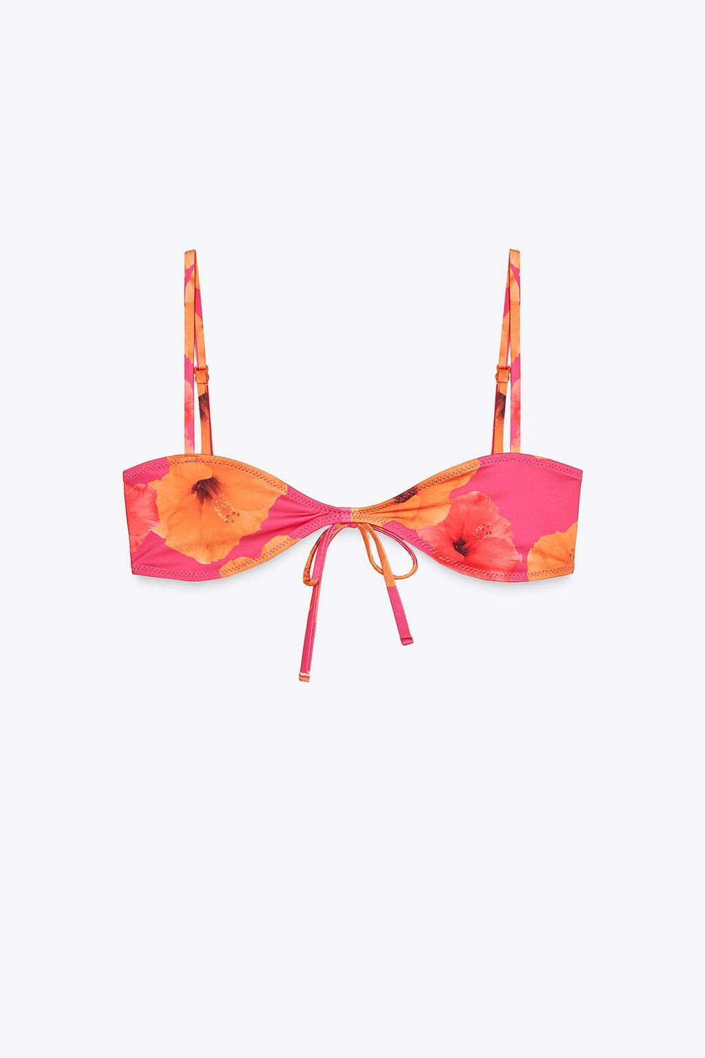 PRINTED BIKINI TOP - Zara фото 4