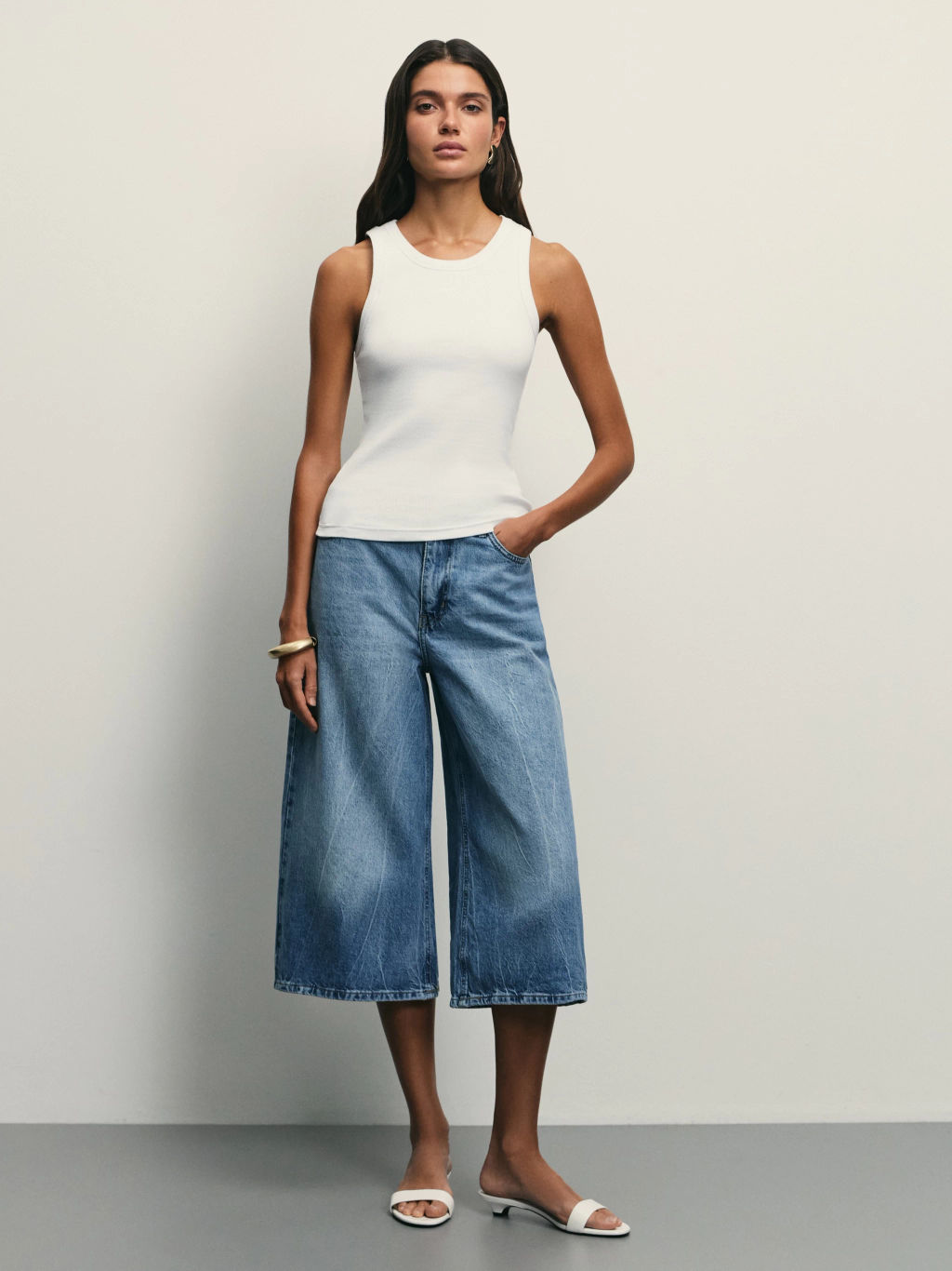 Джинсовые шорты бермуды удлиненные / Zarina  фото 2