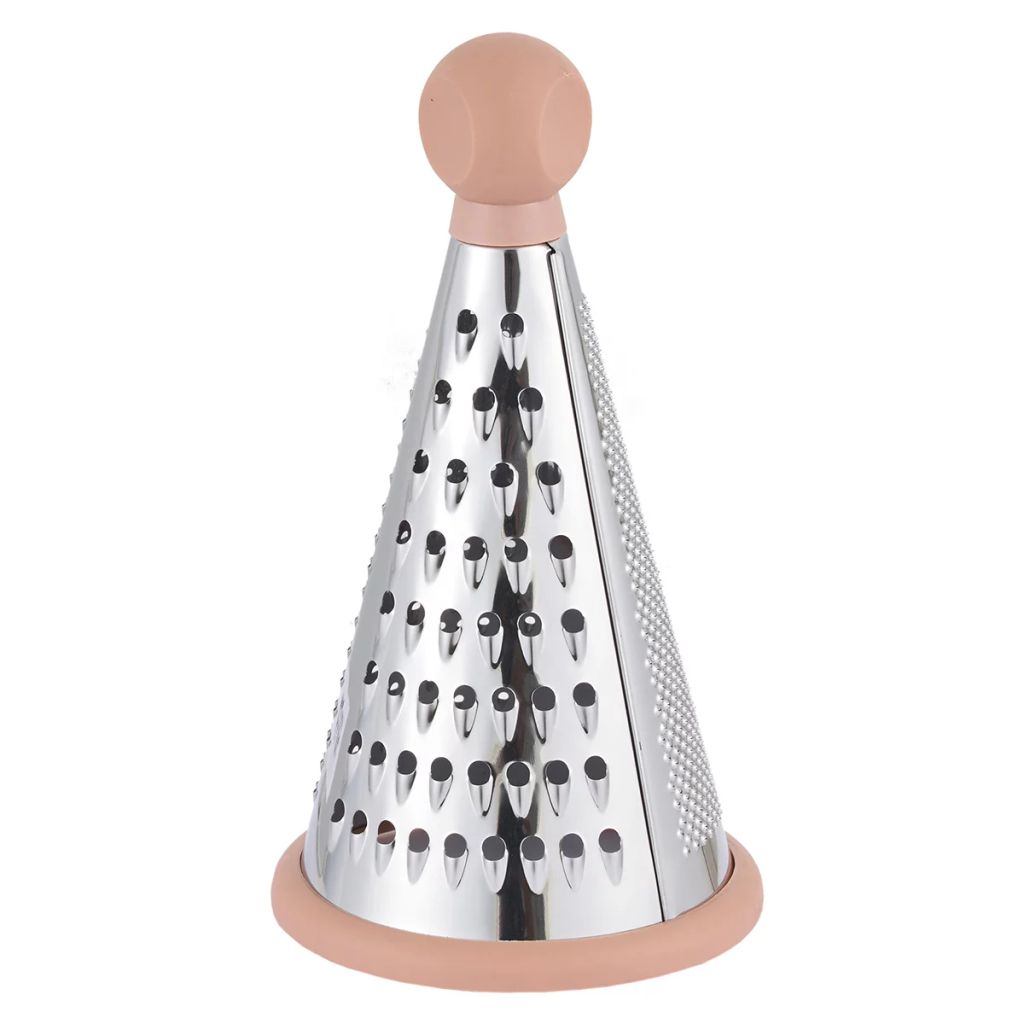 51177 WERNER Тёрка трёхсторонняя ELETTO, 23,5 см, с противоскользящим основанием. Цвет: серый. Материал: нержавеющая сталь, пластик, термопластичная резина.  фото 2