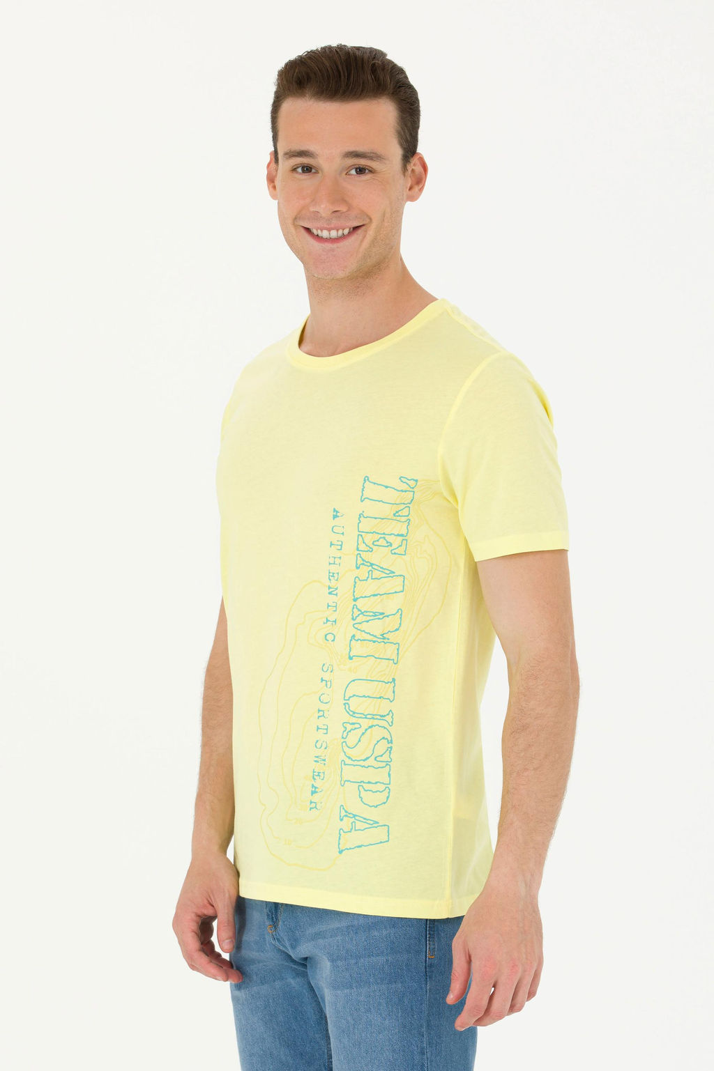Мужская светло-желтая футболка Неожиданная скидка в корзине - U.s. polo assn фото 10