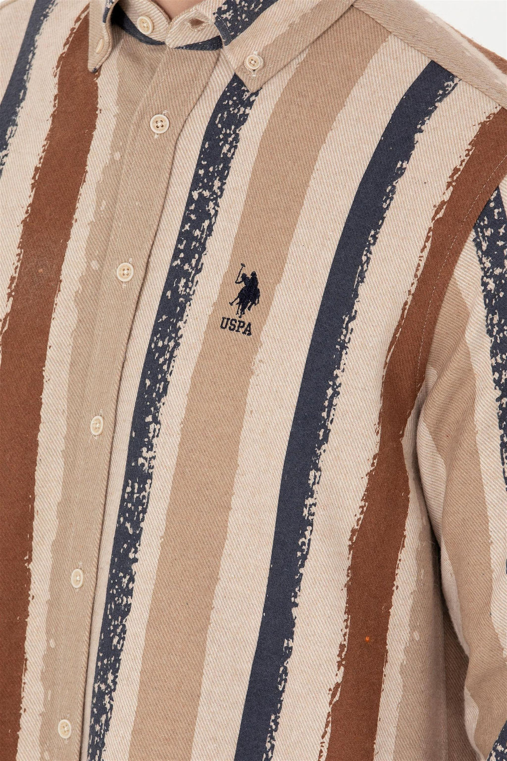 U. S. Polo Assn / Мужская рубашка с длинным рукавом Stone - U.s. polo assn фото 7