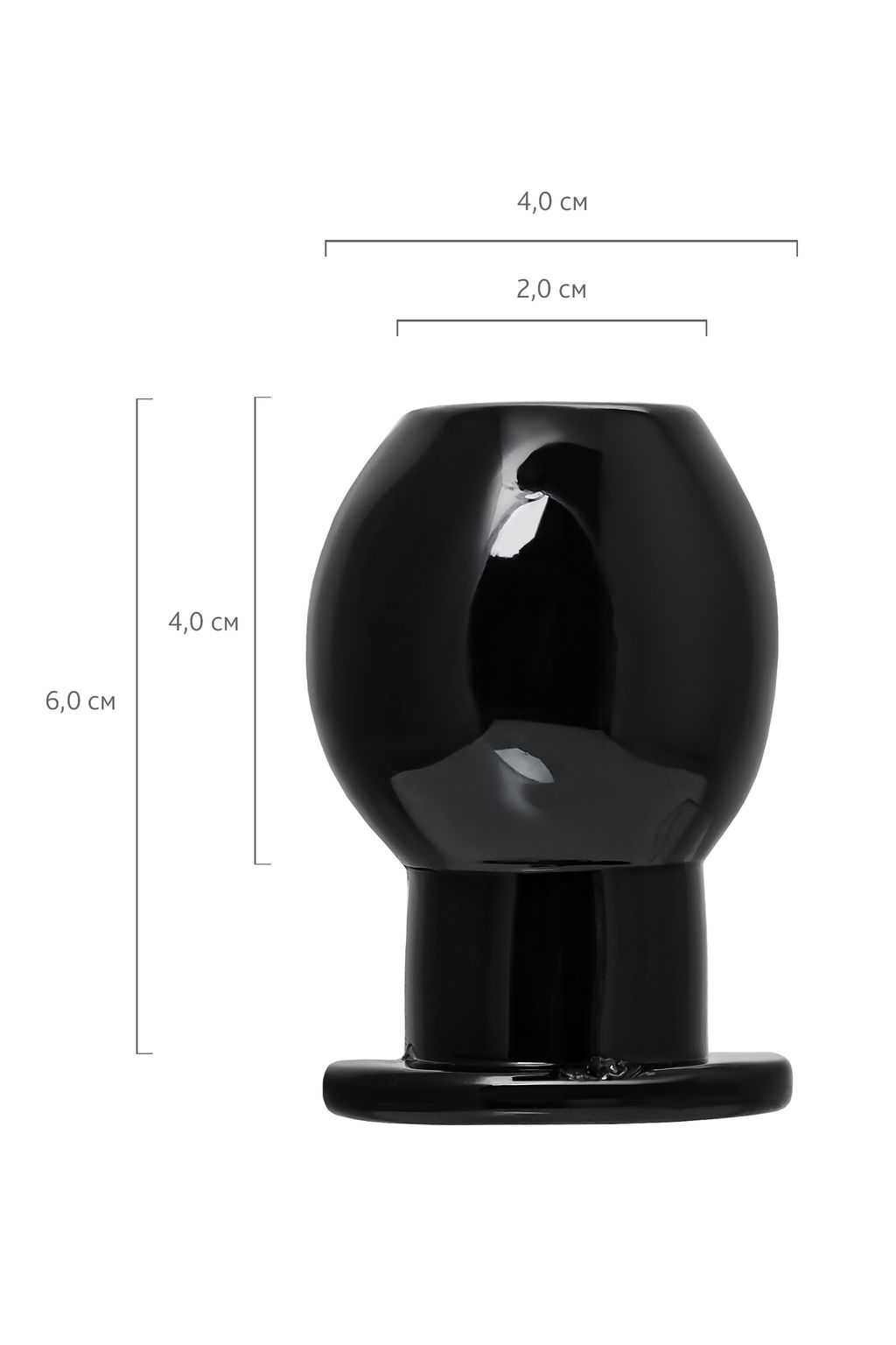 Анальная втулка TOYFA Basic S, TPE, чёрная, 6 см  фото 7