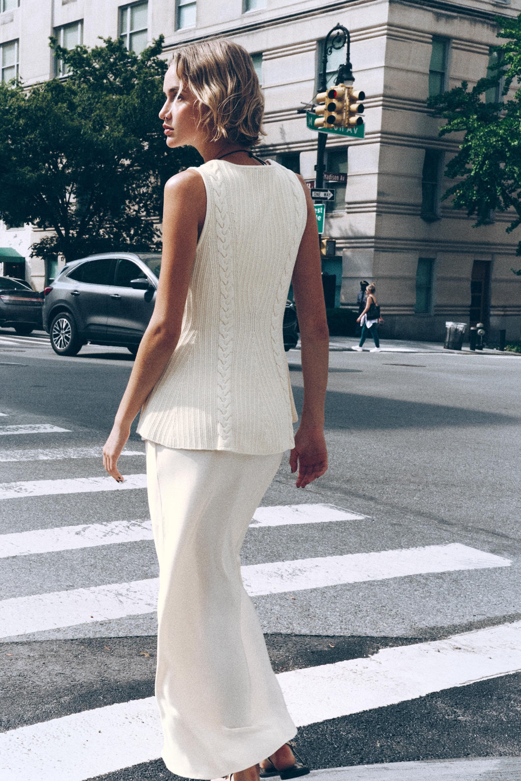 CABLE KNIT PEPLUM TOP - Zara фото 4