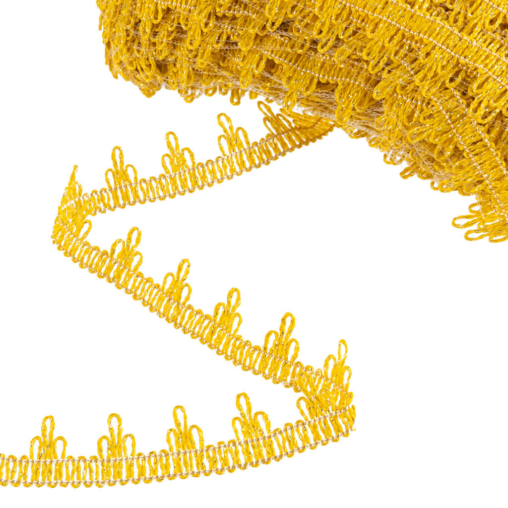 BLITZ С3493Г17 рис 8106 лента металлизированная КОРОНА 15 мм 20 м под золото/gold  фото 3