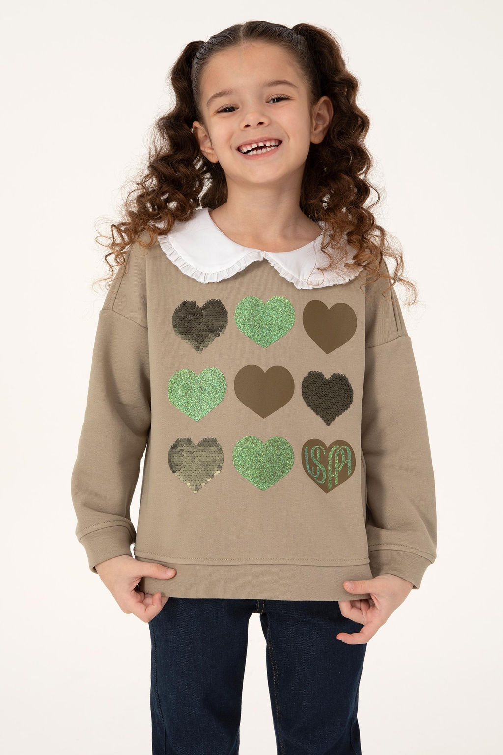 K_z _ocuk A__k Haki Sweatshirt