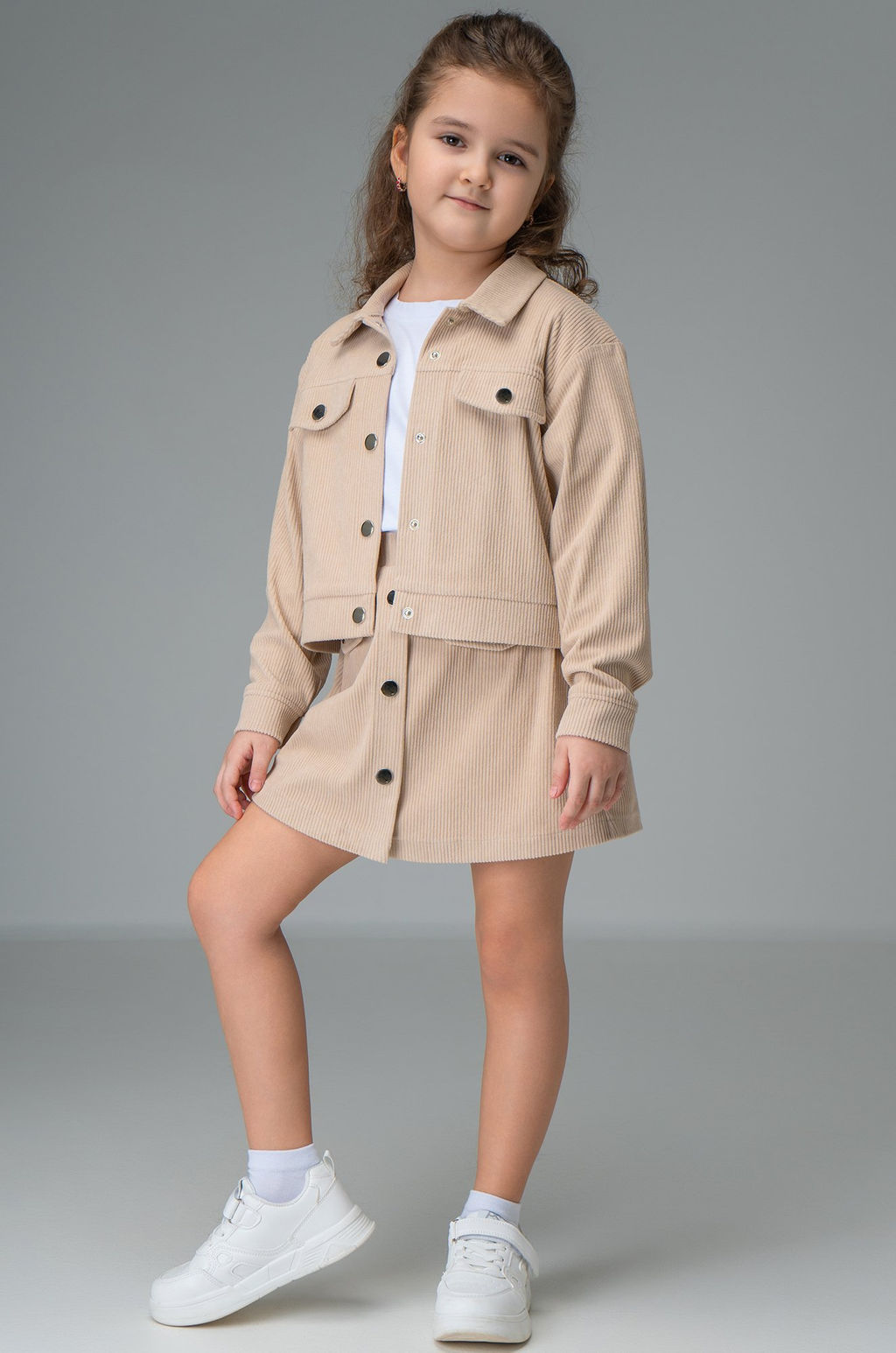 Вельветовый костюм для девочки Happyfox