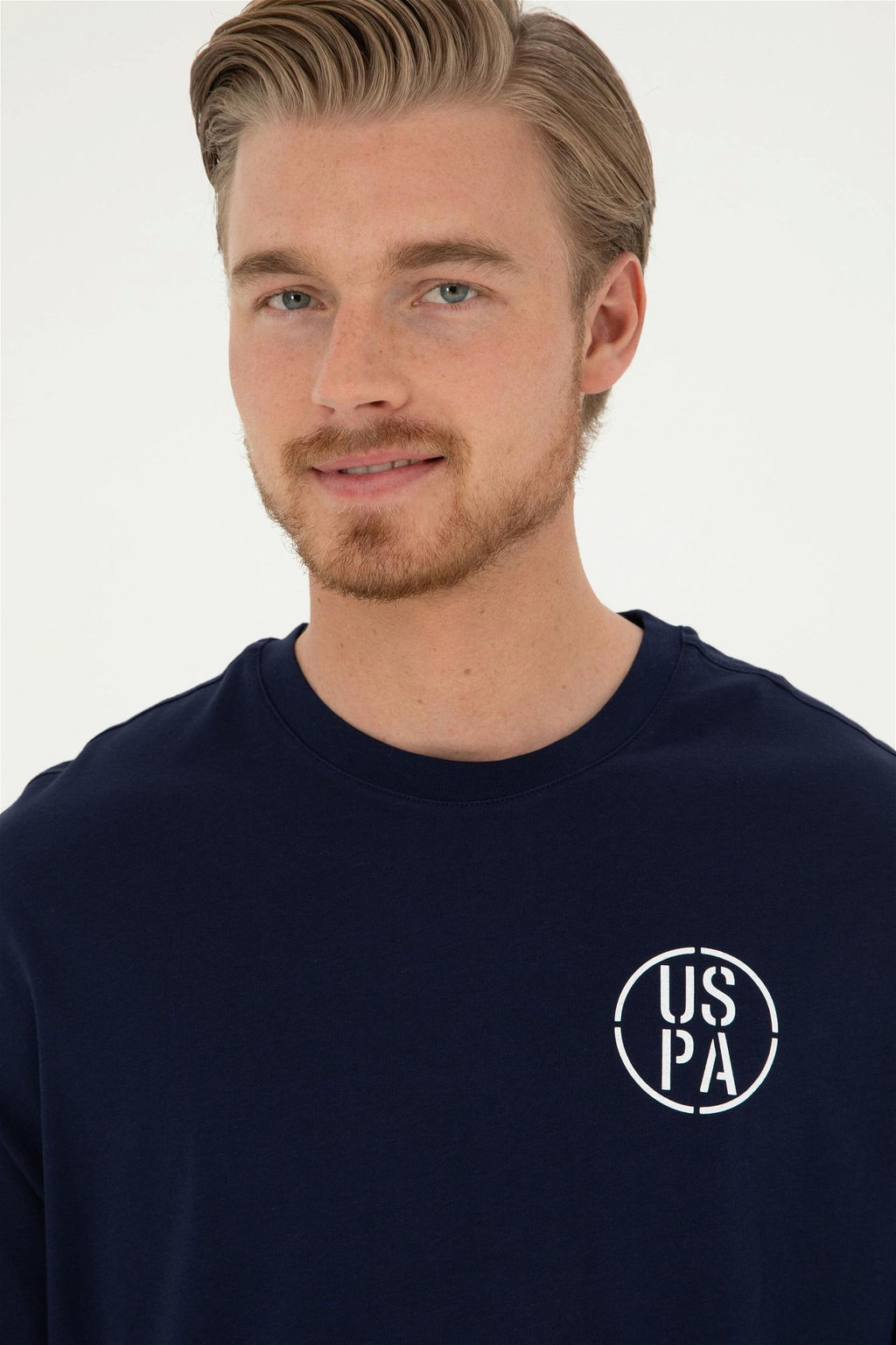 Футболка U.S. Polo Assn темно-синяя из хлопка фото 9