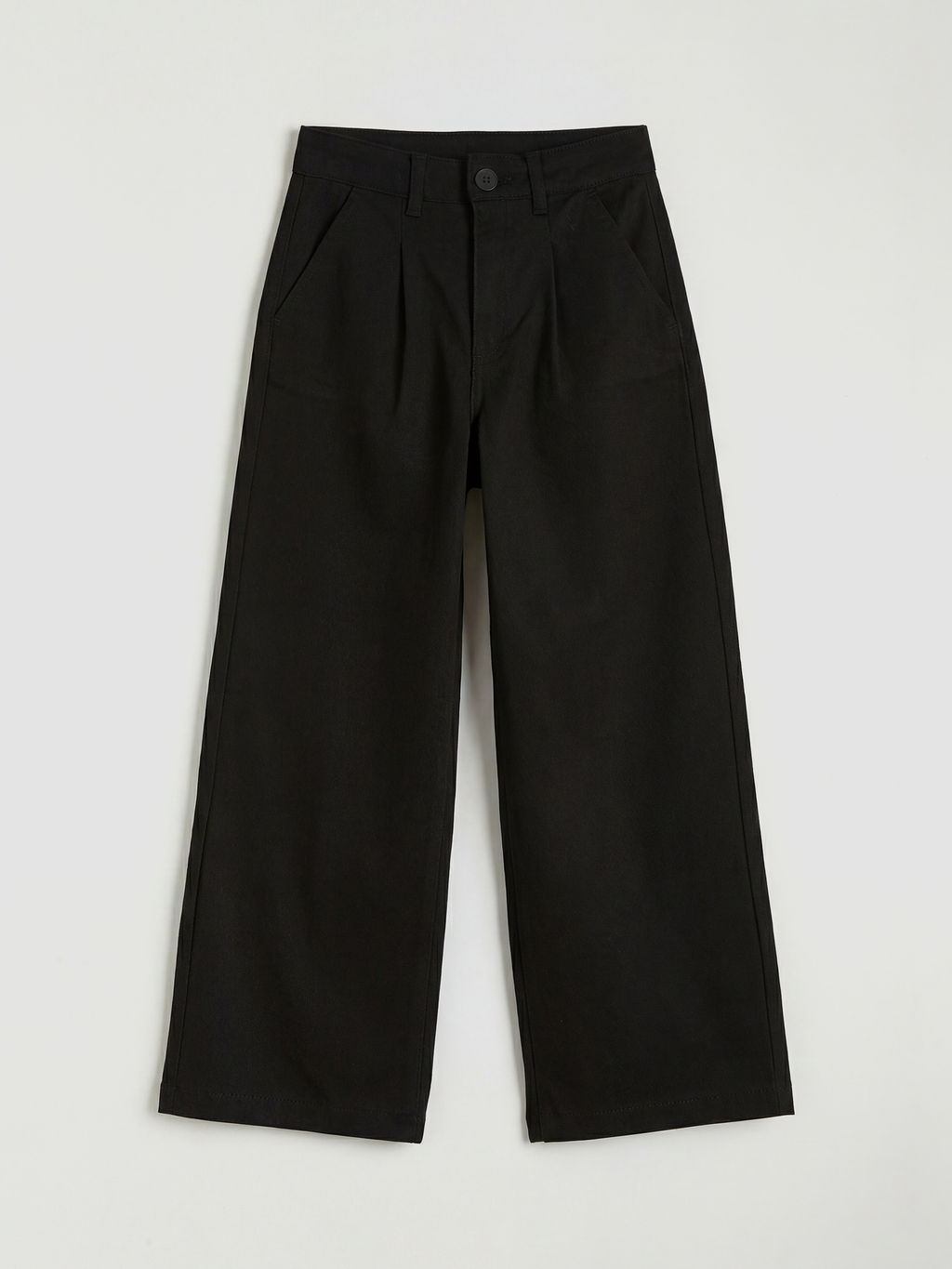 Wideleg Pileli K?z ?ocuk Gabardin Pantolon