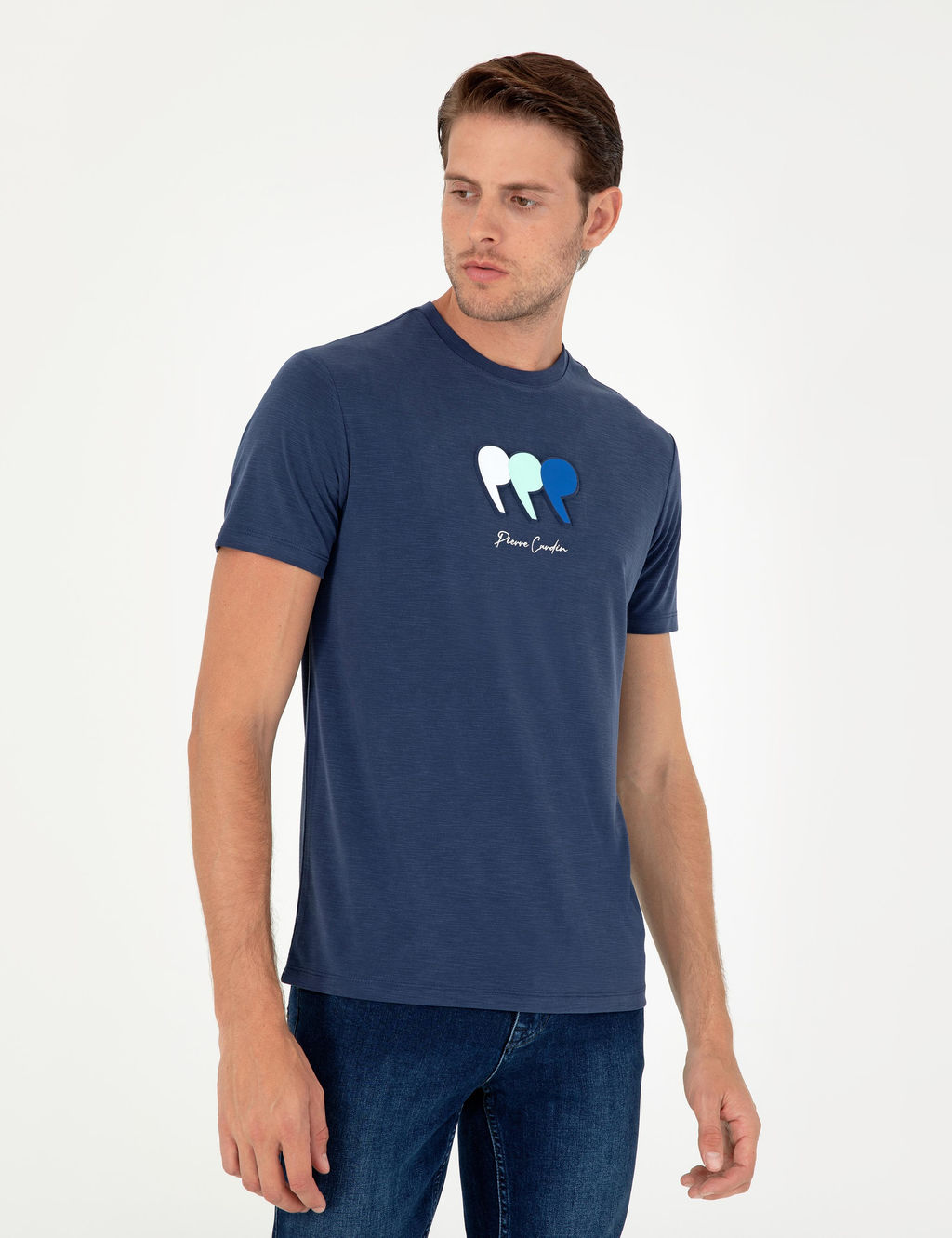 Lacivert Slim Fit Ti__rt - Pierre cardin фото 3