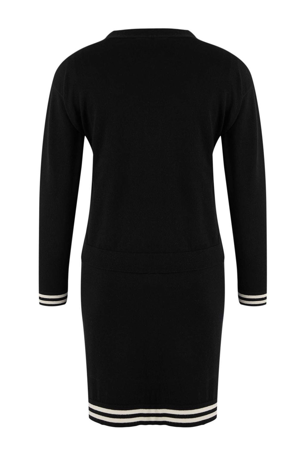 Siyah Renk Bloklu Midi H?rkal? Triko Elbise TWOSS26EL00096