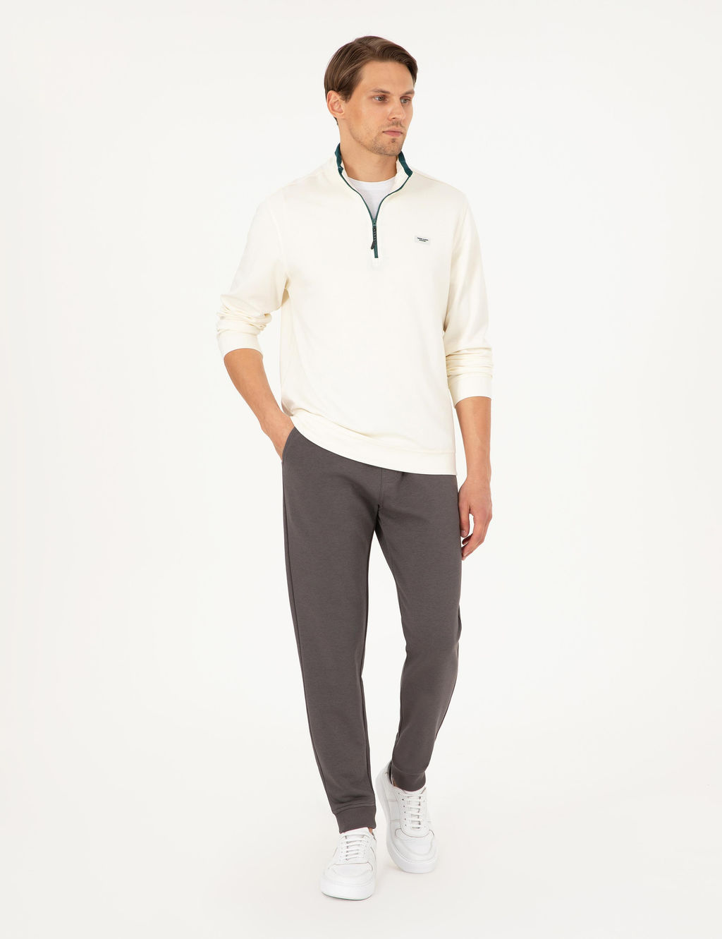 Antrasit Slim Fit Pa_as_ Lastikli E_ofman Alt_ - Pierre cardin фото 3
