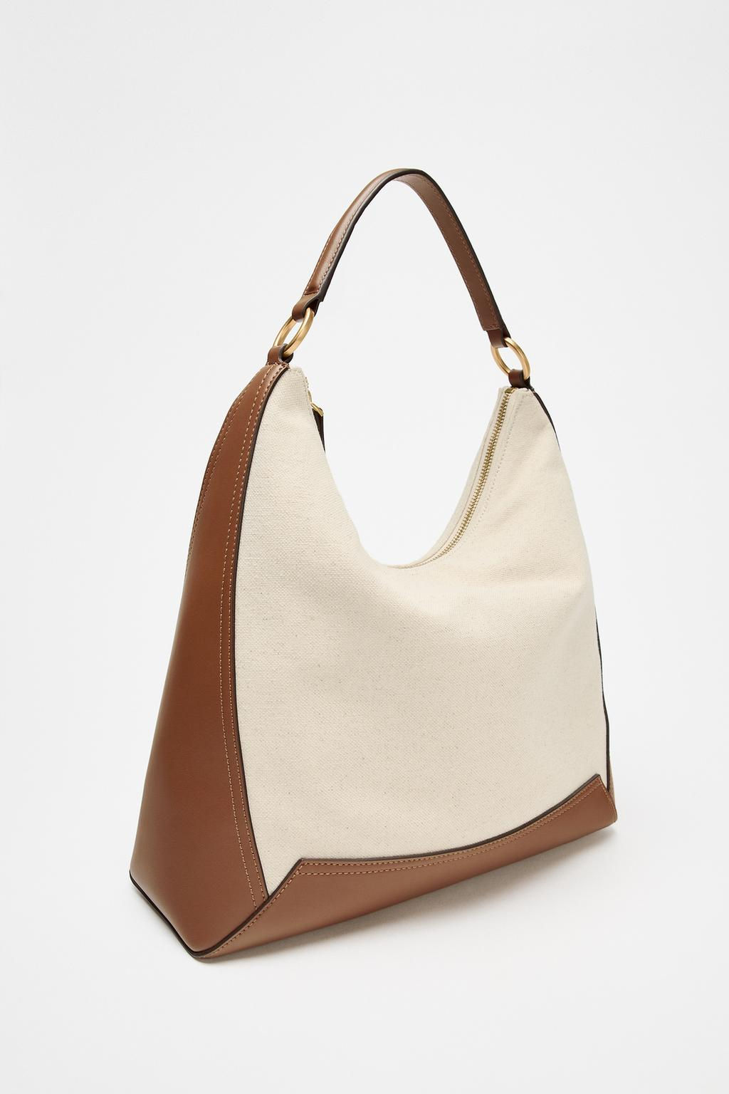 CANVAS SLOUCHY SHOULDER BAG - Zara фото 2