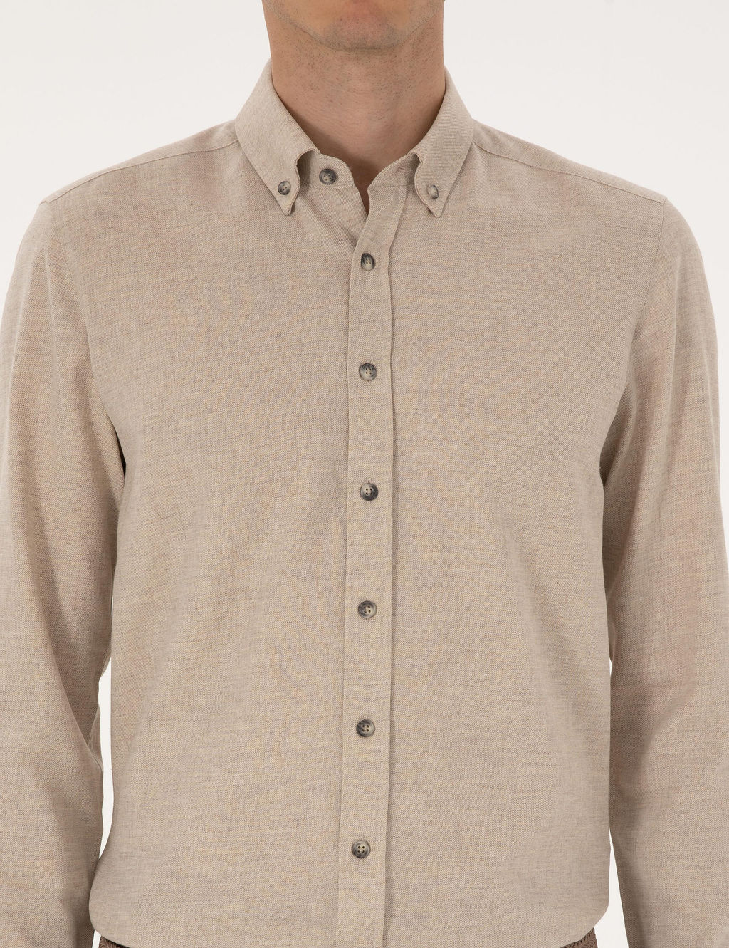 Bej Slim Fit Uzun Kollu G_mlek - Pierre cardin фото 6