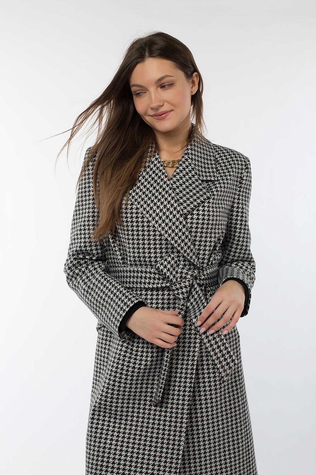 01-10495 Пальто женское демисезонное (пояс) - El podio фото 8